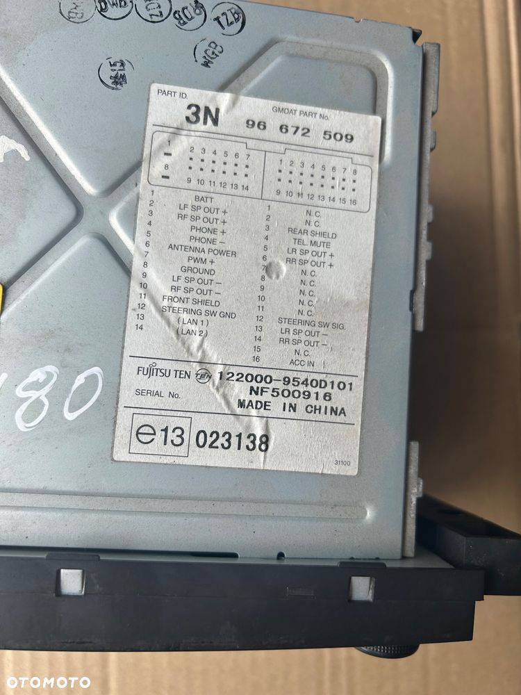 Chevrolet Captiva radio 13023138 - 6