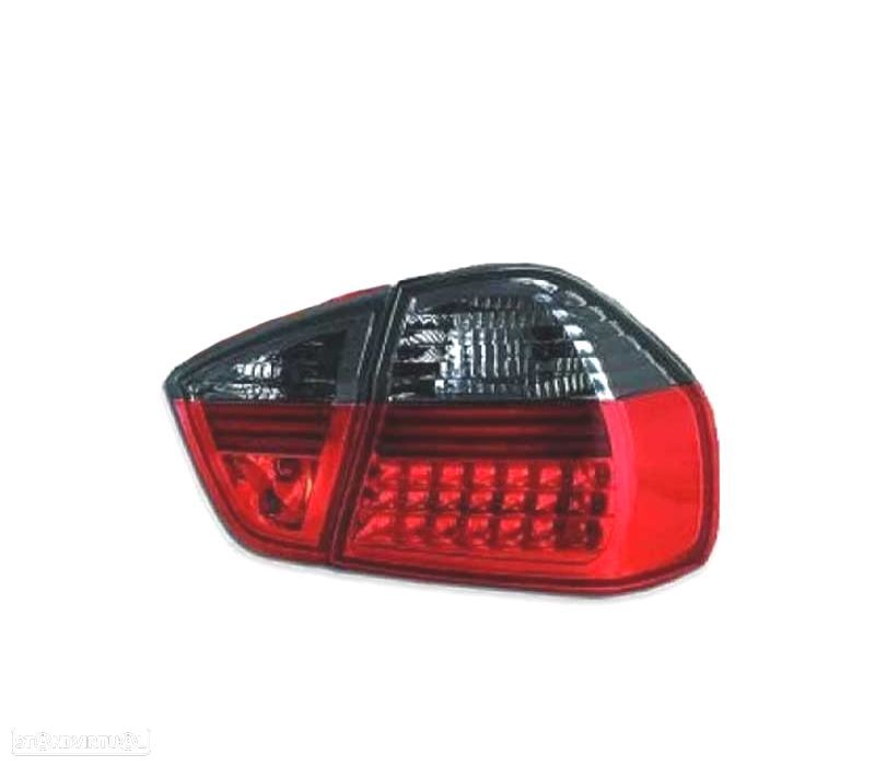 FAROLINS TRASEIROS LED BMW E90 VERMELHO ESCURECIDO - 2