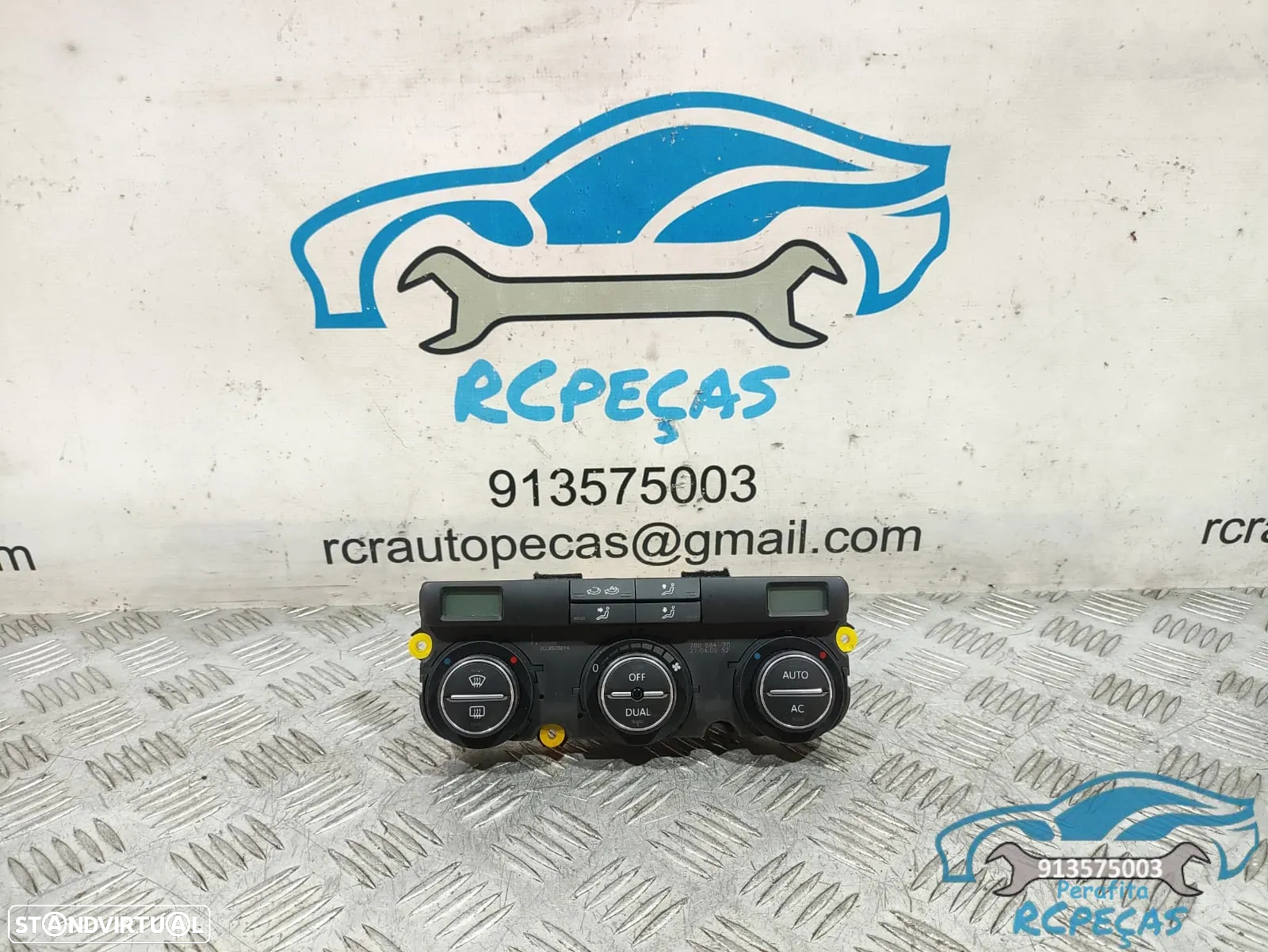 Climatronic VW Volkswagen Scirocco Mk3 - 1K0907044CT - Display Sofagem Comando Ar Condicionado AC - 2004 / 2009 - Touran Golf Tiguan Variant Jetta - 2