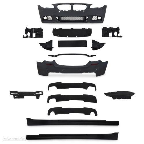 Kit completo BMW F10 2010-2013 pack M Para-choques Frontal+ traseiro + embaladeiras em plastico - 1