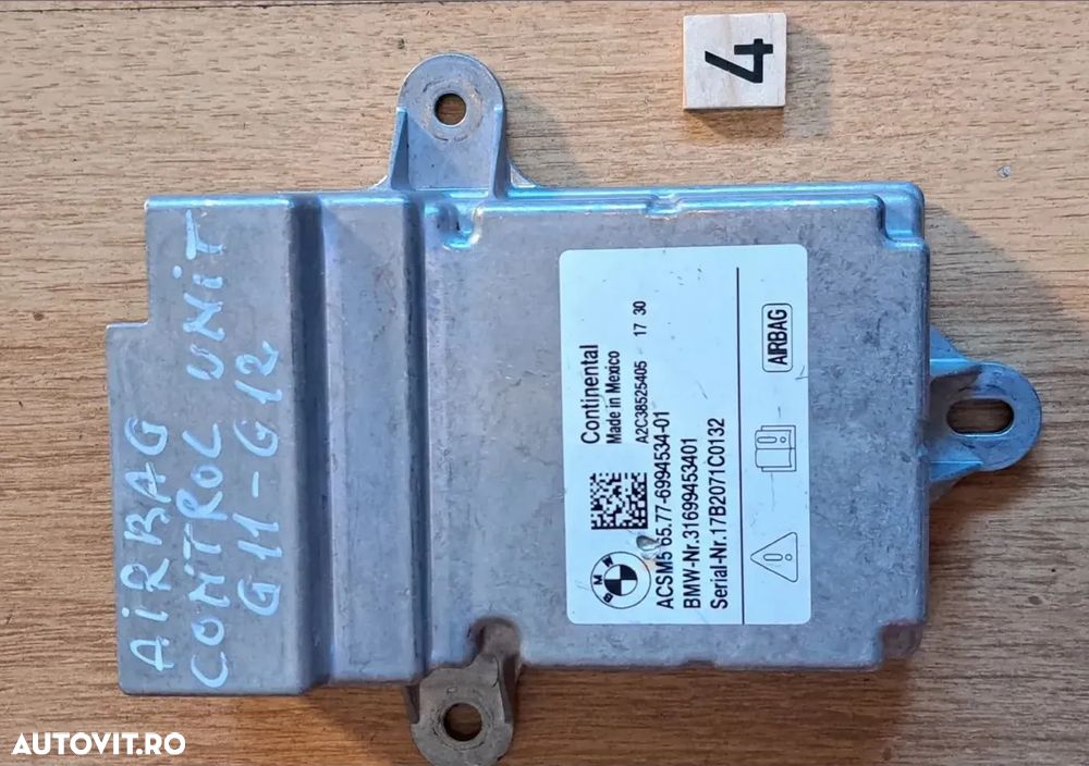 Calculator modul airbag Original BMW F90 M5+LCI G30 G31 G11 G12 G15 G16 G01 M F97 G02 M F98 G05 G06 G07 - 1