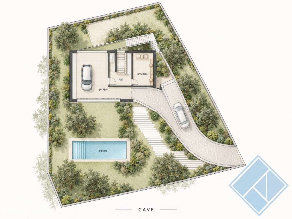 Terreno com Projeto Aprovado para Moradia T4 com Piscina | Areias d... - Grande imagem: 3/8