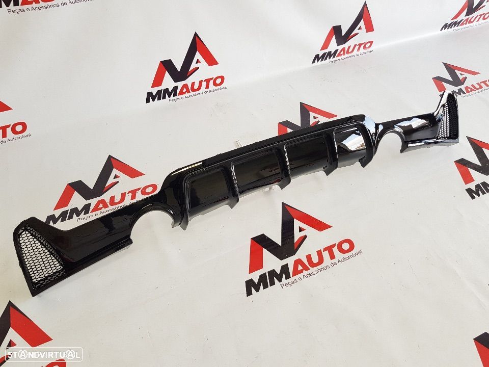 Difusor Traseiro BMW Série 4 F32 F33 F36 Look 435i M-Performance Preto Brilho - 2