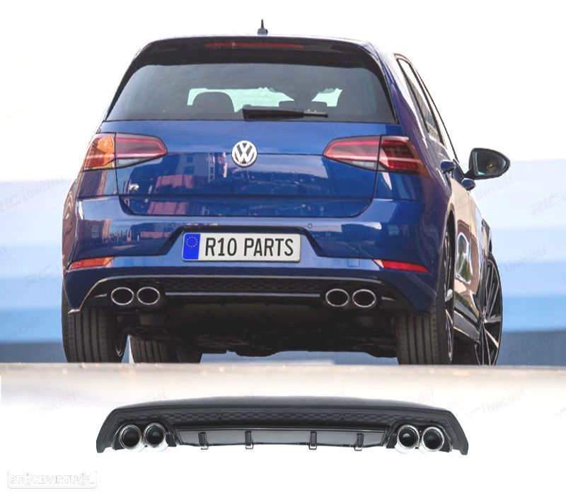 DIFUSOR VOLKSWAGEN VW GOLF 7.5 17-20 LOOK R - 1