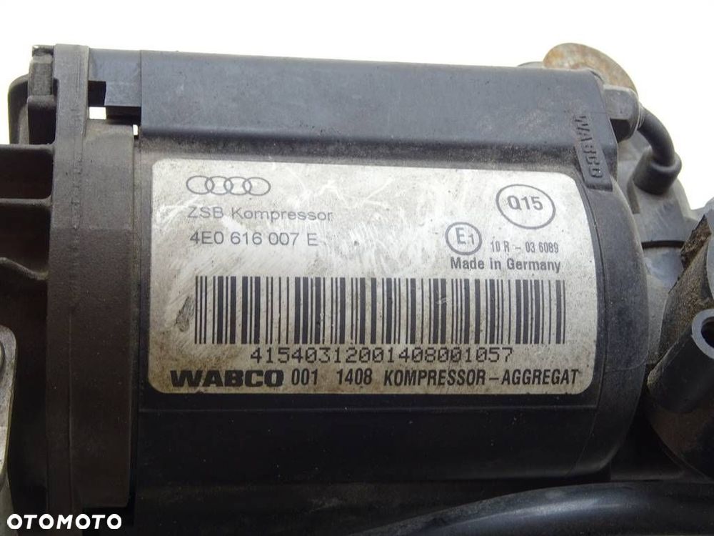 KOMPRESOR SPRĘŻARKA ZAWIESZENIA S8D3 5.2B V10  AUDI   4E0616007E - 4