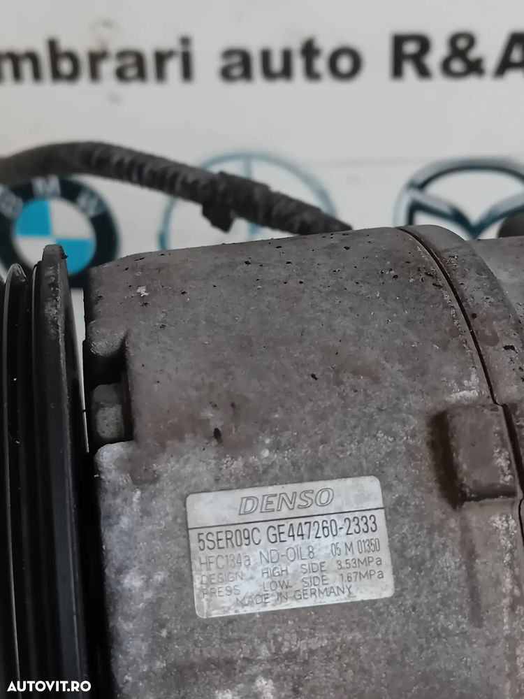 Compresor Clima AC Toyota Yaris Auris Corolla Verso 1.4 Diesel Motor 1ND 1-ND 1ND-TV EU5 447260-2333 - 8