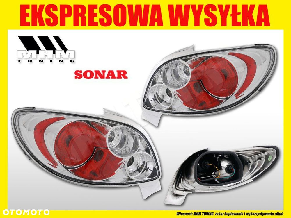 LAMPA TYL KPL PEUGEOT 206 CC 206CC LEXUS LOOK - 2