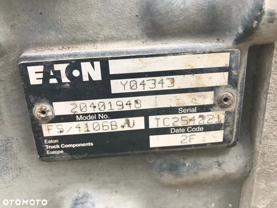 SKRZYNIA BIEGÓW Eaton Volvo FL6 FS/4106B V 2002R - 2
