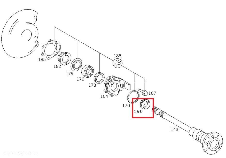 MERCEDES SPRINTER 901-903 Pierscien koronka ABS - 3