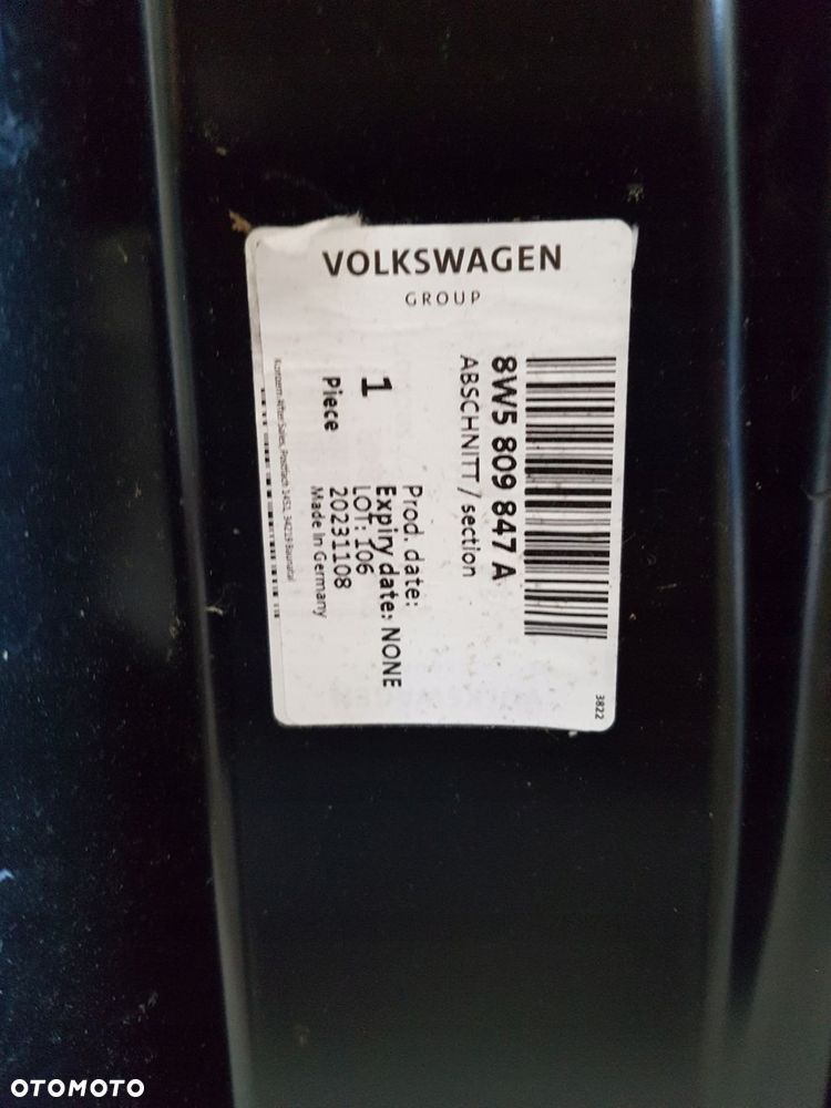 audi a4 b9 lewy słupek b poszycie progu rama bok 8w5809847a - 5
