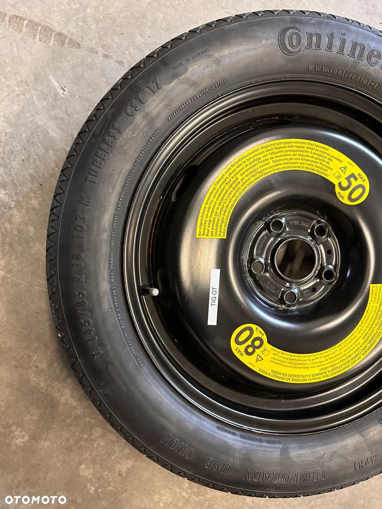 Koło dojazdowe VW Tiguan II 5NA, Seat Tarraco, Skoda Kodiaq 145/85 R18 5QF601027B 5QF601027 - 5