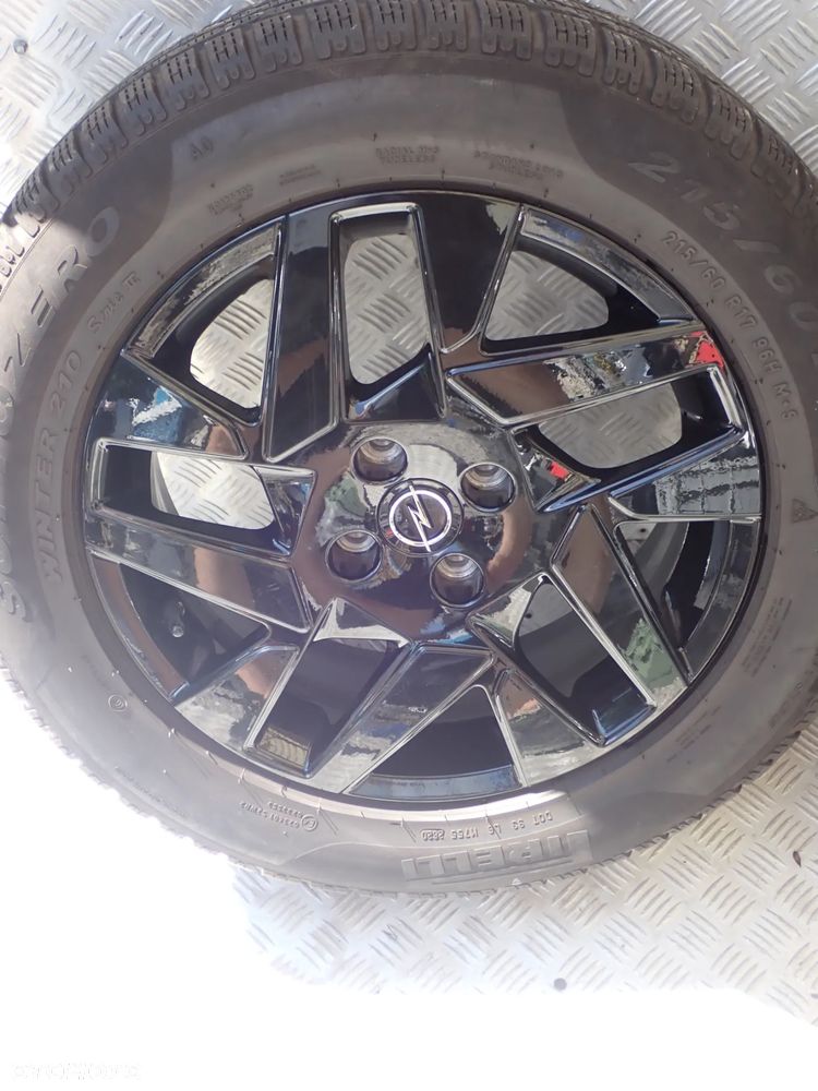 KOŁA FELGI ALUMINIOWE OPEL 6,5JX17 ET 32  4X1085 OP00127 K1 Z OPONAMI ZIMA PIRELLI 215/60/17 - 4