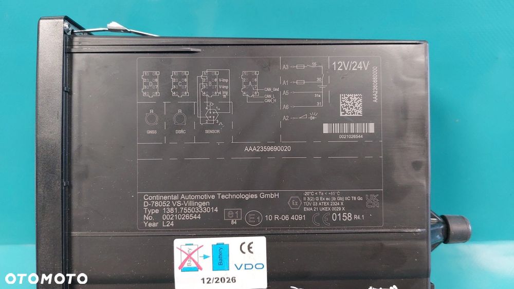 MERCEDES ACTROS MP4 EURO 6 TACHOGRAF CYFROWY VDO R4.1 2024 12/24V - 2