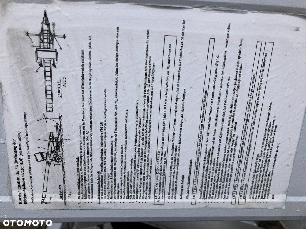 Inny Drabina dekarska winda budowlana zwyżka podnośnik koszowy HD20 Boecker - 7