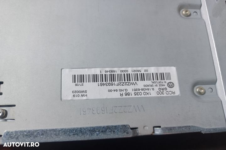 Radio cd 1K0035186R Volkswagen VW Passat B6 [2005 - 2010] wagon 5-usi - 4