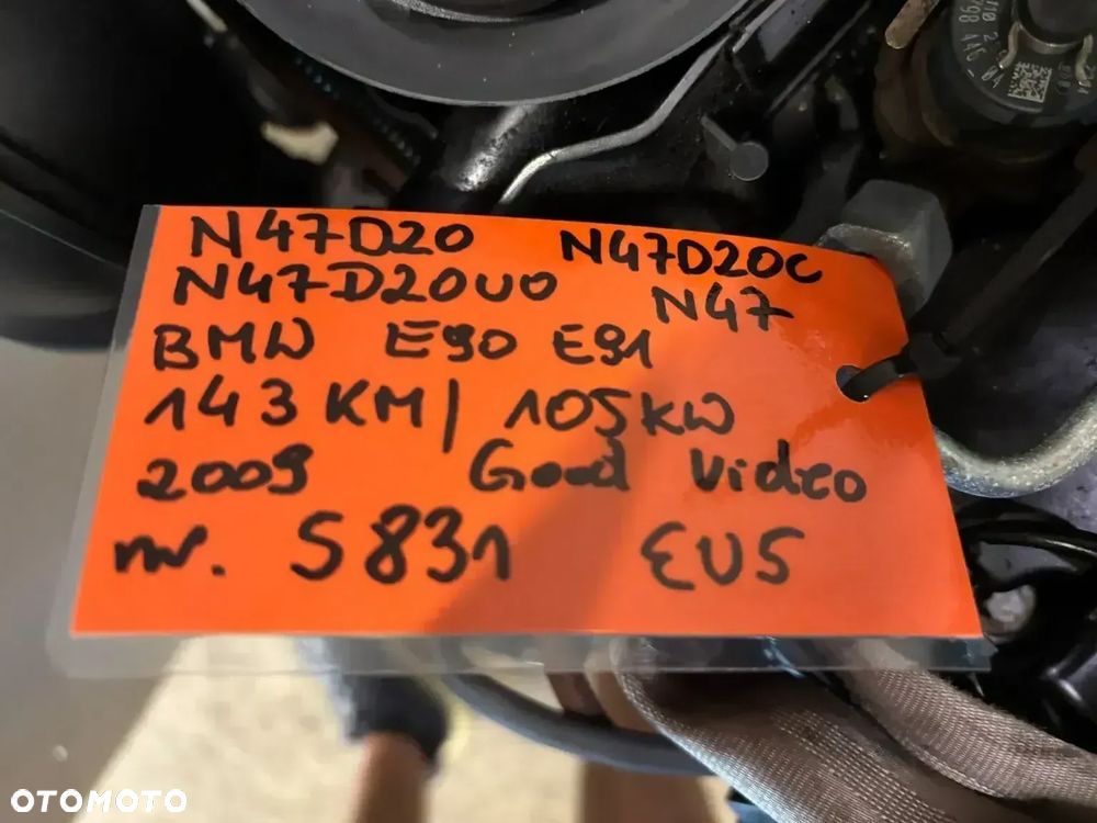 Silnik kompletny BMW e90 e60 e91 N47D20A n47d20 n47d20c n47d20u0 N47 eu5 euro5 film video 143 konie - 9