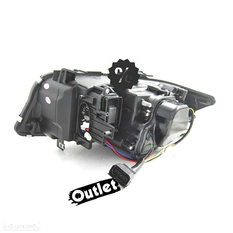 R014101C1 FARÓIS XENON BMW E90 E91 05-08 ANGEL EYES U LED 3D FUNDO PRETO - 7