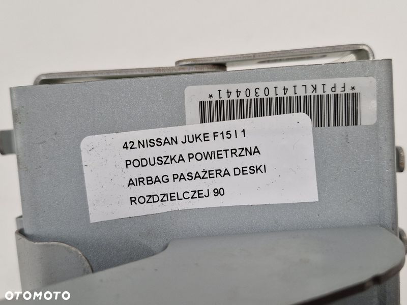 NISSAN JUKE F15 I 1 PODUSZKA POWIETRZNA AIRBAG PASAŻERA DESKI ROZDZIELCZEJ - 6