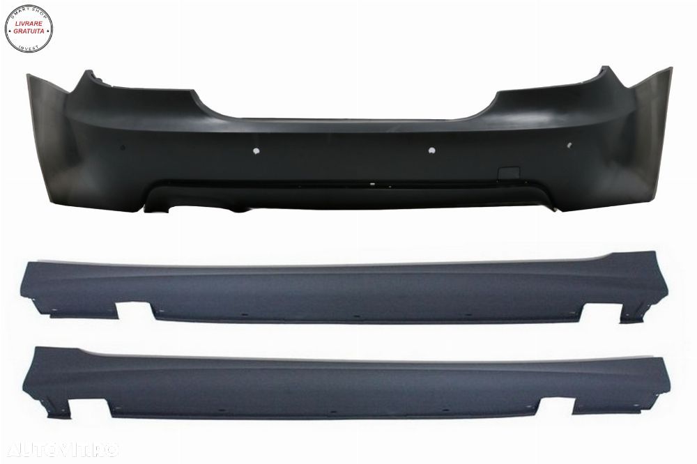 Pachet Exterior Bara spate cu Praguri Laterale BMW Seria 5 E60 LCI (2007-2010) M-T- livrare gratuita - 1
