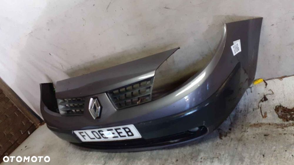 $ ZDERZAK PRZÓD PRZEDNI DO TEC68  RENAULT GRAND SCENIC II 2 + HALOGENY SZARY - 3