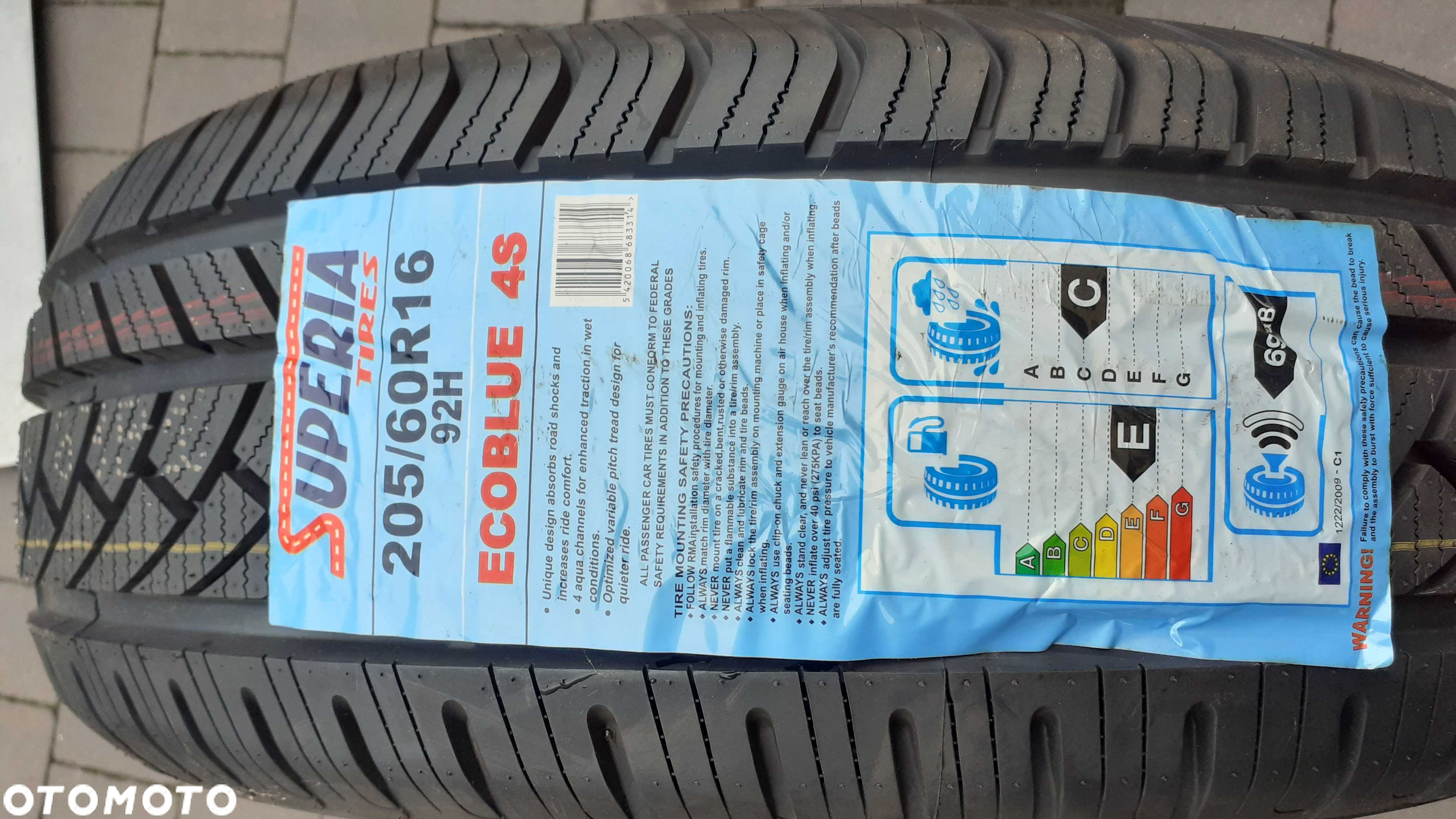 Nowe opony całoroczne 2 sztuki SUPERIA 205/60R16 92H, 2019r. - 4