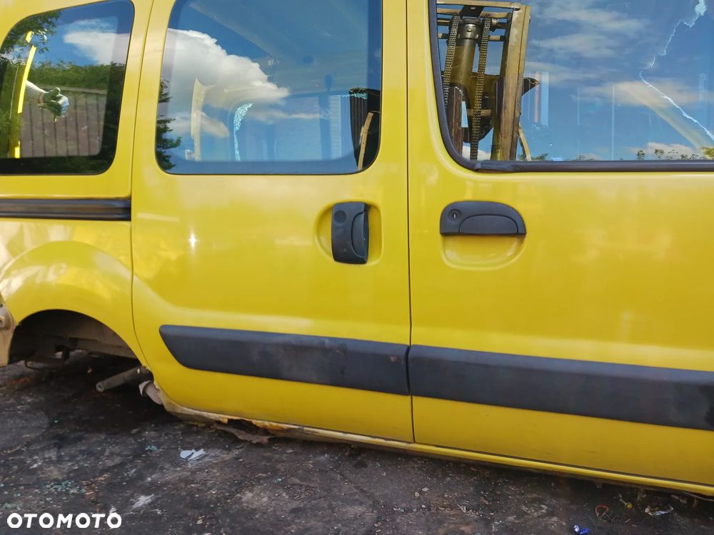 Renault Kangoo I 98-08 drzwi prawe pasażera przesuwne błotnik prawy kolor DV396 żółte - 3