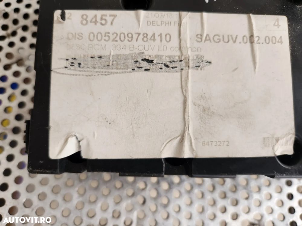Modul Calculator Panou Sigurante BCM Fiat 500X 500L Cod 00520978410 - Dezmembrari Arad - Achizitionam Autoturisme/Piese Auto - 5