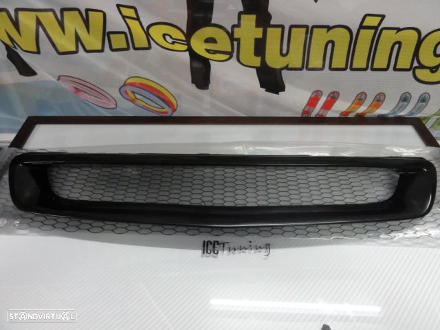 Grelha frontal sem símbolo Honda civic 96-98 Type R Look ABS(plástico) com rede em alumínio - 1