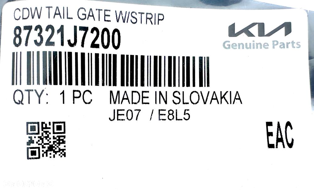 KIA CEED 3 III CD SPORTSWAGON kombi 2018- USZCZELKA klapa bagażnika NOWA OE - 2