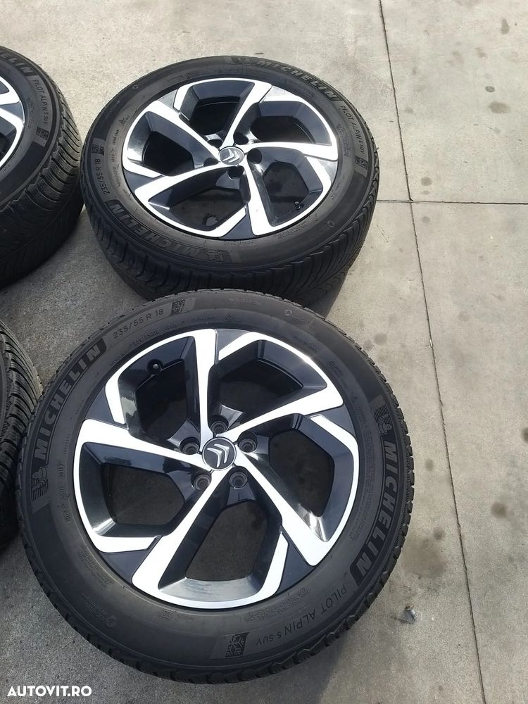 Set jante aliaj r18 cu anvelope iarna michelin 235/55 r18 citroen c5 aircross 9828110677 - 3