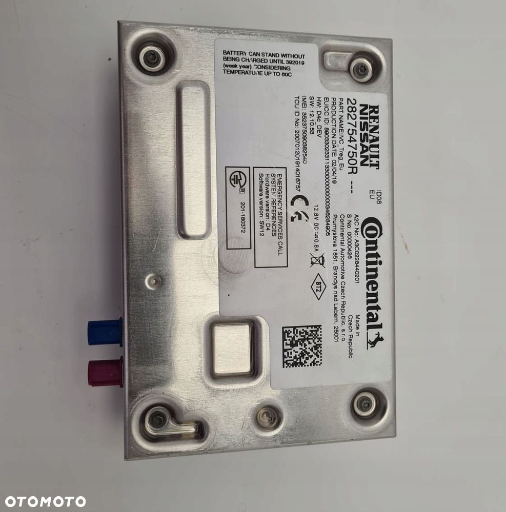 renault clio v captur ii moduł gps 282754750r - 1