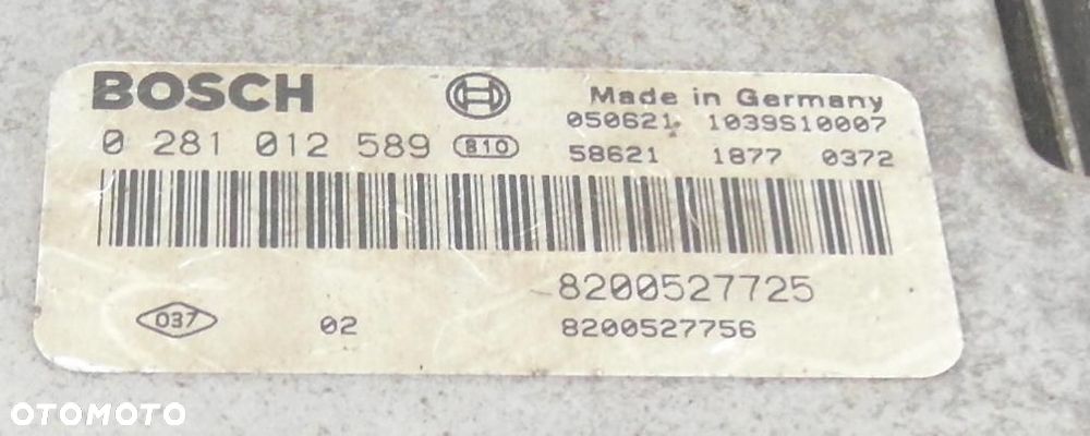 STEROWNIK RENAULT SCENIC II 1.9 dCi 0281012589 8200527725 - 7
