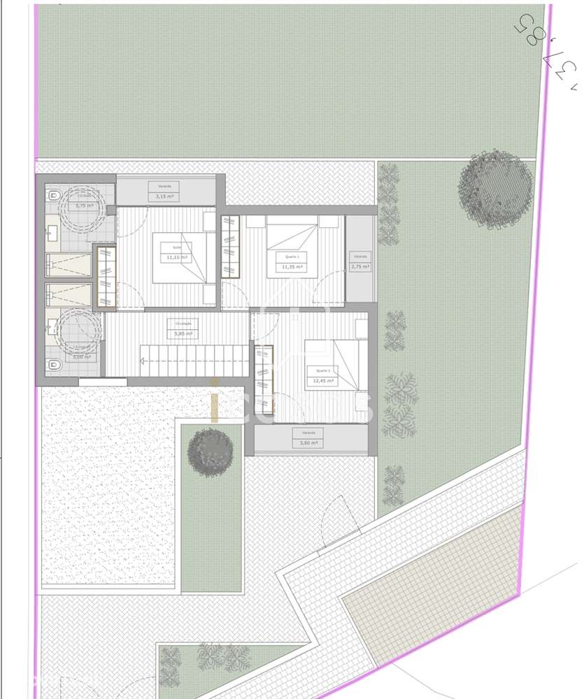 Terreno com Projeto Aprovado para Moradia Moderna – Parada de Todeia, - Grande imagem: 2/4