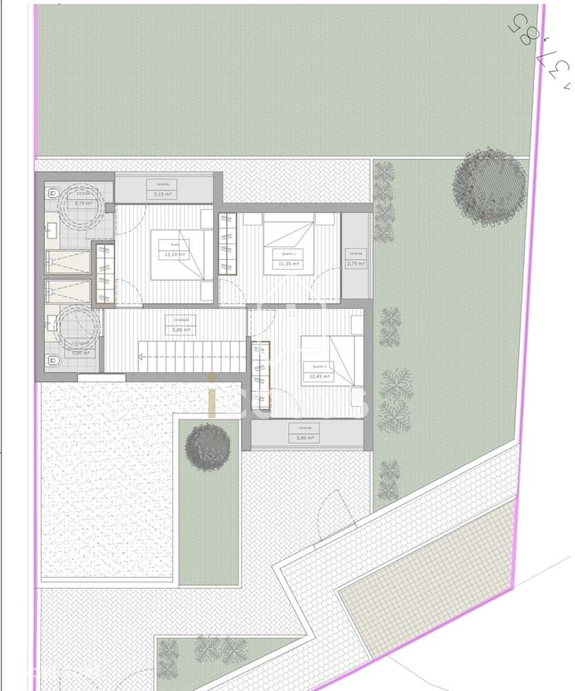 Terreno com Projeto Aprovado para Moradia Moderna – Parada de Todeia, - Grande imagem: 2/4