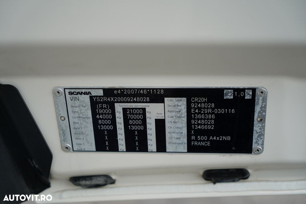 Scania R 500 / SISTEM HIDRAULIC / RETARDER / COMPLET AIRMATIC / 100% ANVELOPE / - 38