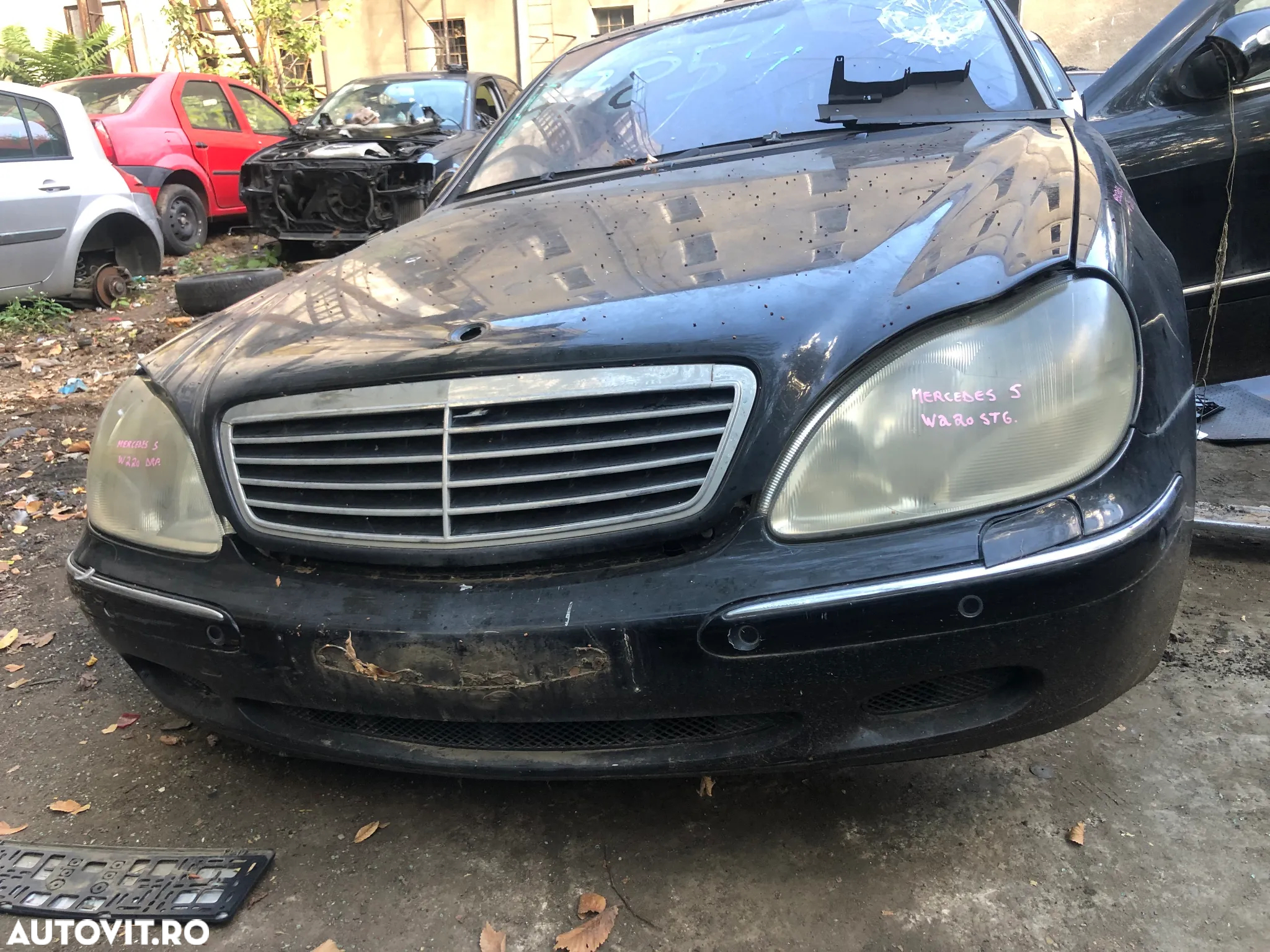 Bara fata Mercedes Benz S class W220 negru - 5