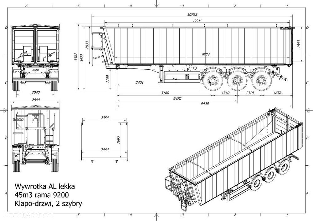 Mega 45m3 Naczepa Wywrotka Aluminiowa klapo-drzwi - 16