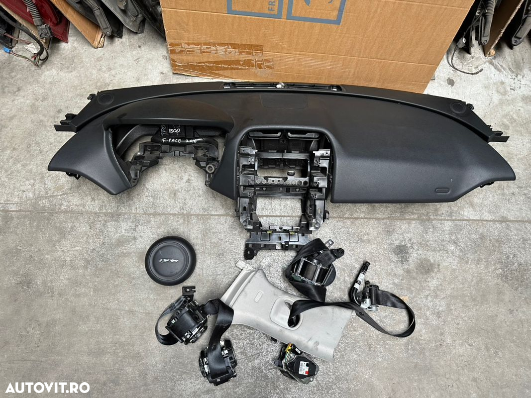 Kit airbag JAGUAR F-PACE an 2016-2022 format din airbag volan, airbag pasager, 2 centuri fata , 2 centuri spate si plansa bord - 2