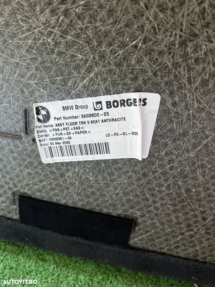 Bmw X5 G05 Podea Mocheta Portbagaj Polita - 2