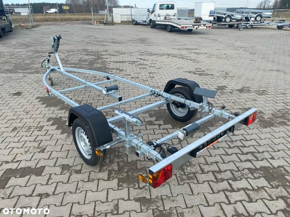 TEMARED Dostawa Przyczepka podłodziowa DMC750kg łódź do 5,3m WODOODPORNE ŁOŻYSKA MOCNA - 5
