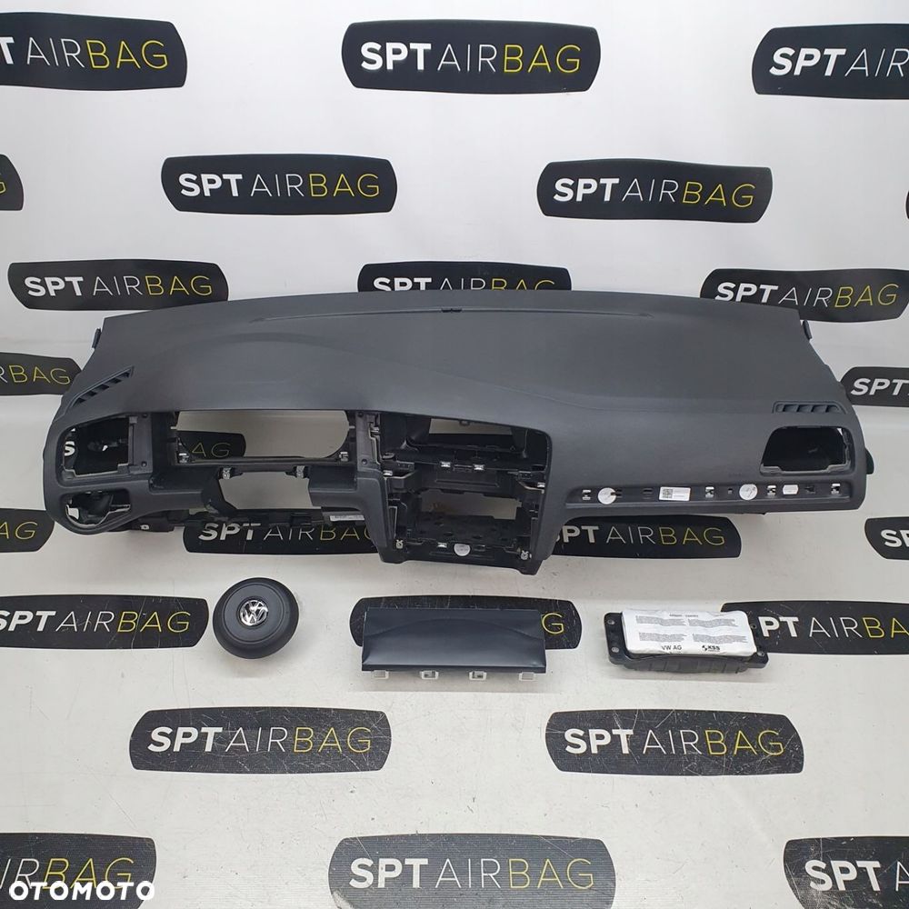 VW GOLF VII 7 GTI/GTD/ R-LINE DESKA ROZDZIELCZA KONSOLA KOKPIT PULPIT PODUSZKI AIRBAG AIR BAG PASY KIT SET - 1