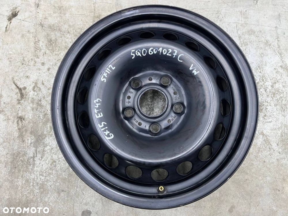 Felga VW Passat Golf Audi A4 A3 Seat Leon Skoda Octavia 6jx15 5x112 ET43 felga stalowa 15 cali - 1