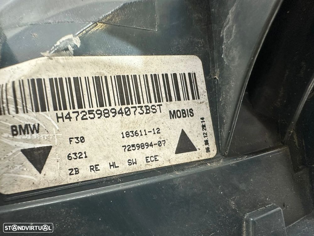 .Conjunto Farolins Led Traseiros Trás Esquerdo Direito BMW Serie 3 F30 Sedan Carro 2011 - 2018 - 15