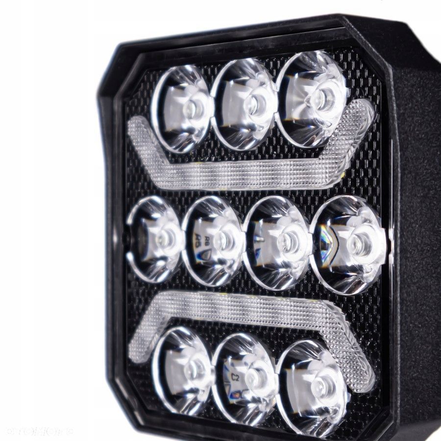 lampa robocza led 10xled + 2x pasek led amber do pojazdów i maszyn - 8