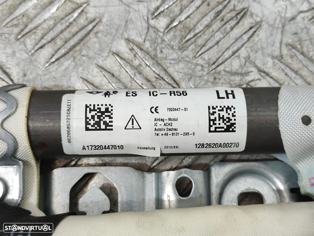 Conjunto Cortinas Laterais Airbag Esquerda Direita Mini Cooper R56 LCI A17320447010 A27320448010 - 7