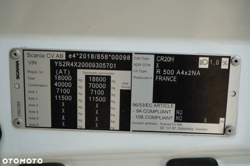 Scania R 500 / RETARDER / KLIMA POSTOJOWA / 2022 ROK / - 38