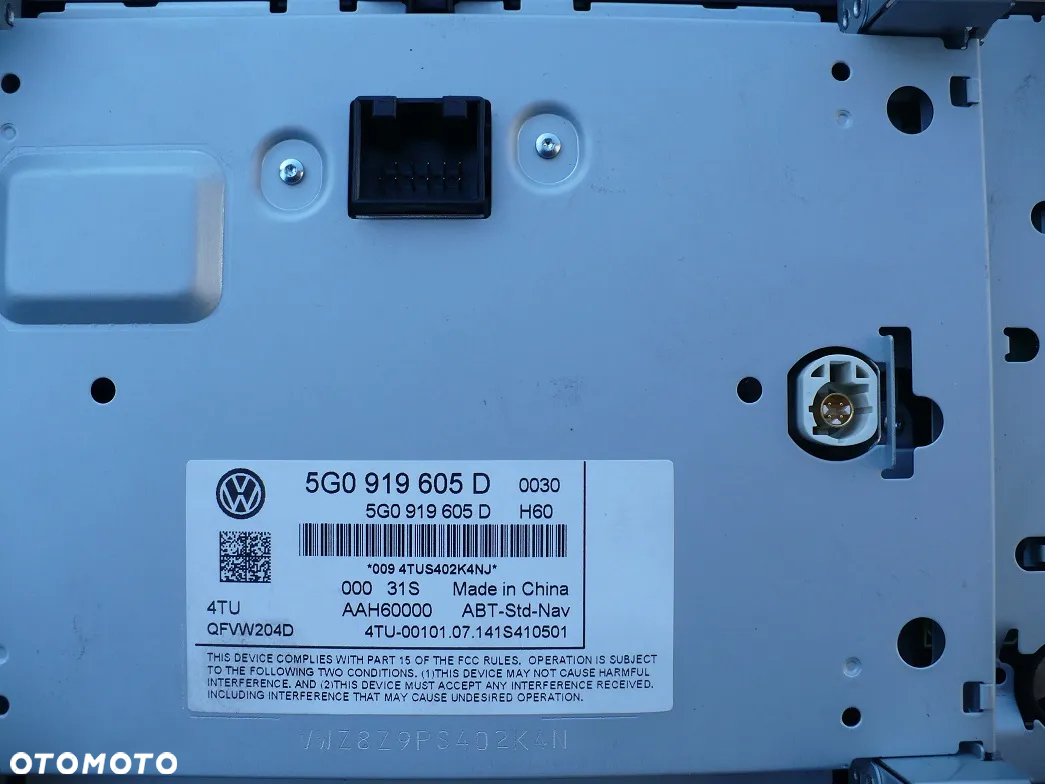 vw golf 7 VII RADIO ABT-Std-NAV 5G0919605D NR.VIN. EU - 3