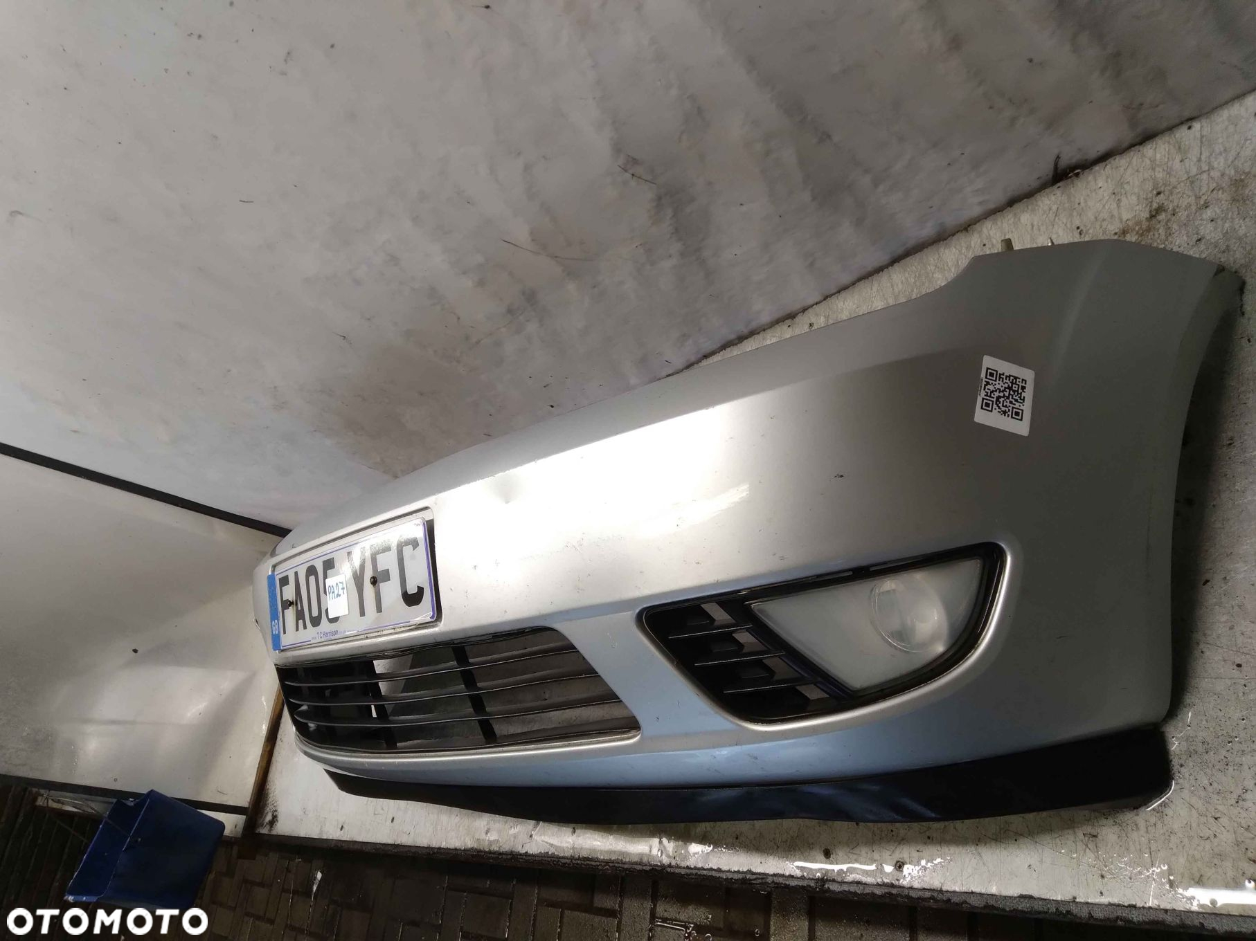 @ ZDERZAK PRZÓD PRZEDNI FORD FIESTA MK.6 6 VI 62 SREBRNY HALOGENY - 2