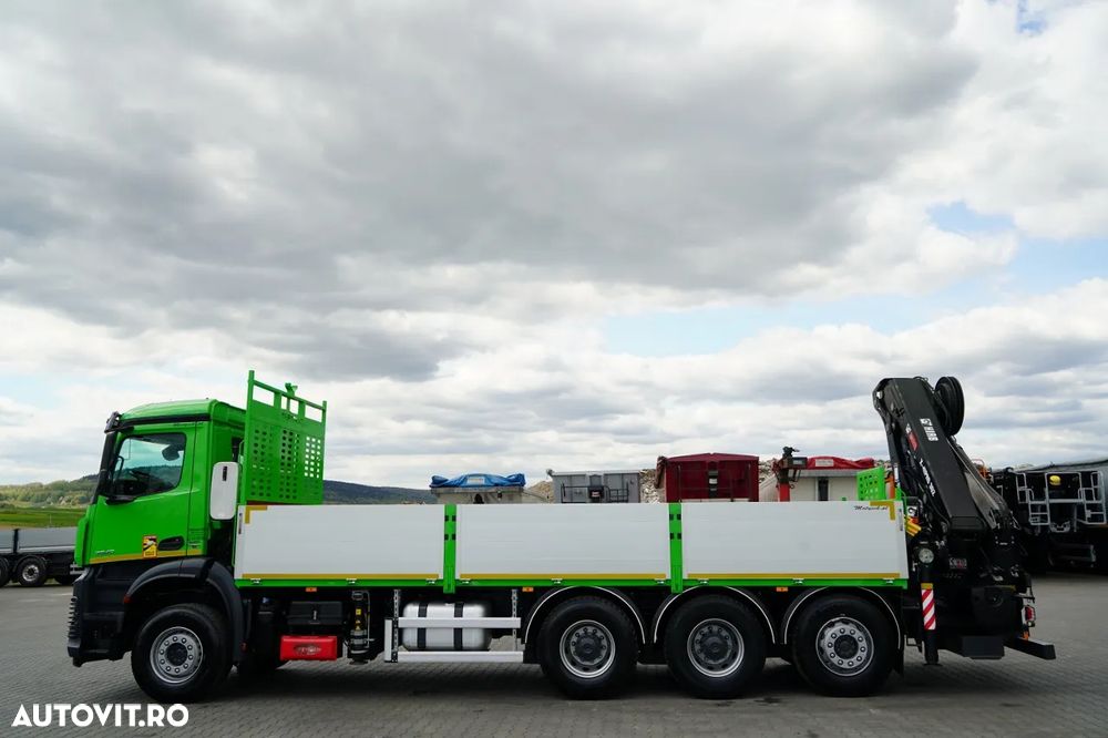 Mercedes-Benz AROCS 3240 / 8x4 / LIVRARE - 7 M / + HDS HIAB X-HIPRO 302 / MAX 9.200 KG / 21 M REACH / TRIDEM / PILOT / ROTATOR / FURCĂ / PUNTE RIDICATĂ / EURO 6 - 11