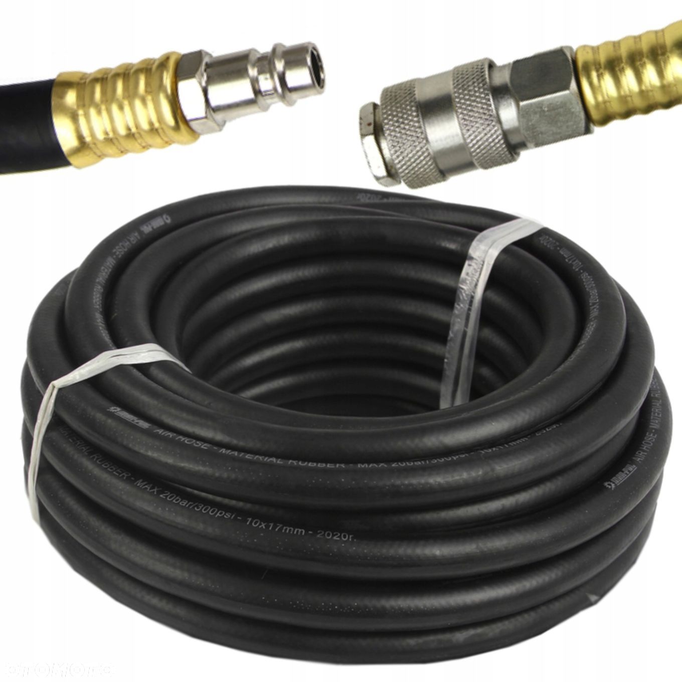 MARPOL WĄŻ PNEUMATYCZNY CIŚNIENIOWY GUMOWY 10X17mm 15m SZYBKOZŁĄCZKI M82106 - 1
